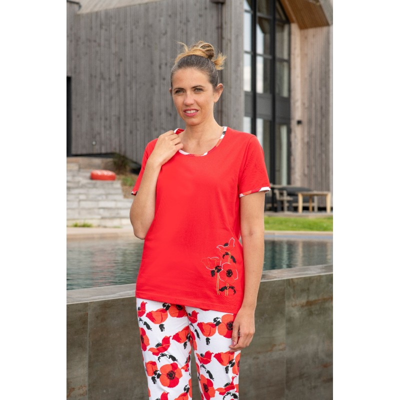Pyjama Coquelicots